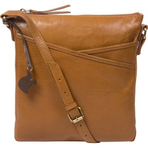 Sac banane en cuir véritable camel pour femme, sac à bandoulière vintage réglable, fournisseur en gros - Product Image 1