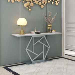 Elegant Contemporary <b>Console</b> <b>Table</b> With Marble Surface Premium Metal Craftsmanship For Modern Luxury Interior Decoration Themes - Product Image 1