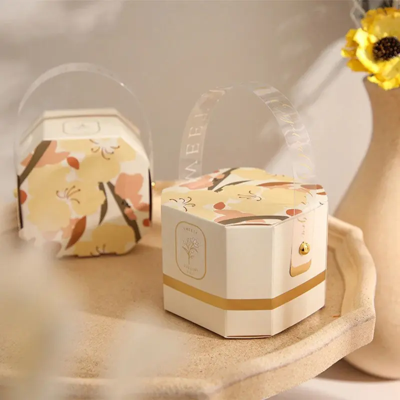 Umwelt freundliche Luxus benutzer definierte Hochzeit Geburtstag Weihnachten Schmuck Verpackung Geschenk box mit Griff