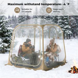 Carpa Deportiva Transparente de PVC de 7x7 Pies, Impermeable y Resistente al Viento, para 2-4 Personas, Carpa de Camping Tipo Cápsula para Exteriores - Product Image 2