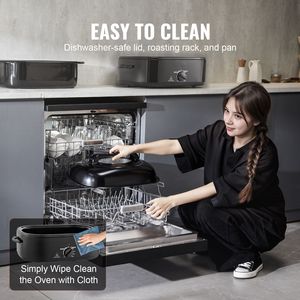 Forno Elettrico da Banco 1450W 20 QT con Coperchio Autoriscaldante, Funzione Scongelamento e Mantenimento Calore per Arrosto di Tacchino - Product Image 6