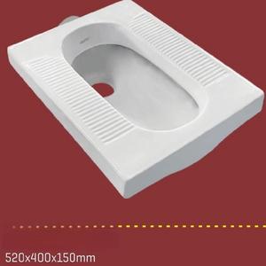 Cuvette de toilettes en céramique L520 W400 H150mm pour Villa, Salle de Bain, École, Hôtel, Hôpital, Toilettes publiques, avec siphon en P - Product Image 1