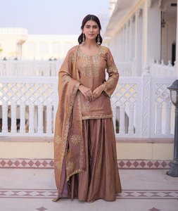 Indian Traditional Ethnic Salwar Kameez in Georgette with <b>Sequins</b> Embroidery Work Suit for Wedding Outfits for Women Fancy Wear - Product Image 1