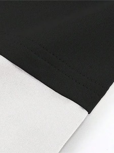 Camiseta de manga larga extragrande para hombre con mangas blancas en contraste y estampado de máscara de gas de riesgo biológico, estilo urbano, cuello redondo, algodón - Product Image 3
