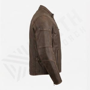 Veste de moto en cuir véritable pour homme de qualité supérieure, nouvelle arrivée, vestes de moto d'hiver, protections amovibles, personnalisables - Product Image 3