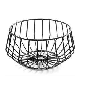 Cesta de Almacenamiento de Frutas de Diseño Elegante, Moderna y de Lujo, en Metal Antiguo con Acabado de Madera, Tamaño y Forma Personalizables - Product Image 6