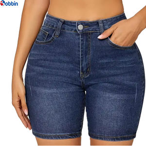 BOBBIN INDUSTRIES Short en jean d'été pour femme, décontracté, de haute qualité, confortable, couleur personnalisable, respirant, poches boutonnées, style vintage et tendance - Product Image 4