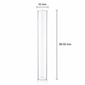 Tube indicateur de niveau d'eau en verre borosilicate de haute qualité G010-13-46-A, résistant à la chaleur, pour bouilloires électriques, 10x98,50 mm. - Product Image 1