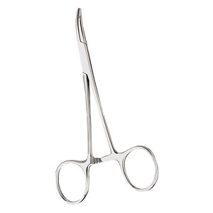 Pince de maintien, courbée, longueur 130 mm, en acier inoxydable denté, pince de maintien de précision pour laboratoire dentaire - Product Image 2