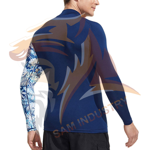 Chemises de compression pour hommes de haute qualité, légères, à manches longues, écologiques, respirantes, en spandex/polyester - Product Image 2
