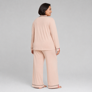 Ensemble de pyjama pour femmes en gros, logo personnalisé, coton doux, respirant, confortable, vêtements de nuit, fabricant OEM d'ensembles de pyjama pour femmes - Product Image 2