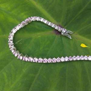 Pulsera de tenis de moissanita auténtica de plata de ley 925, alternativa certificada al diamante, regalo. - Product Image 1