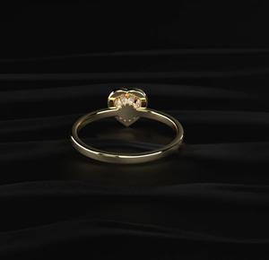 เครื่องประดับหรู ทองคำแท้ 14K แหวนแต่งงานเพชรโมอิสซาไนต์ทรงหัวใจ 1 กะรัต สำหรับผู้หญิง ระดับ VVS ผ่านการทดสอบเพชร ของขวัญสุดพิเศษ - Product Image 3