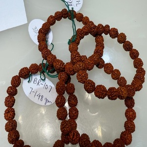 Rudraksha <b>Bead</b> <b>Bracelet</b> Natural Mala <b>Beads</b> Handmade Spiritual Jewelry Elastic Stretch <b>Bracelet</b> Negative Energy Block - Product Image 2