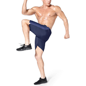 Shorts de sport pour hommes en mélange de coton, coupe ample, décontractés, pour l'entraînement, la course à pied, les exercices sportifs, avec poches, été - Product Image 2
