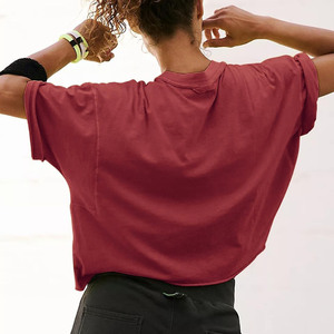 Camisetas Cortas de Mujer 2026, Ajustadas, de Manga Corta y Cuello Redondo, Suaves, de Poliéster, Algodón, Rayón y Microfibra, Estampadas, al por Mayor - Product Image 3