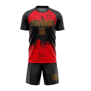 Soccer Uniform Breathable Performance Football Jersey Shorts Set for Adult Club School Professional Teams 100% Polyester All - Product Image 1