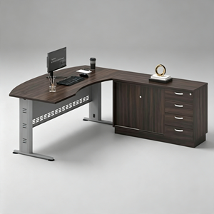AY <b>Office</b> System V-QMB 55-SET 6 Feet Manager Commercial <b>Office</b> <b>Table</b> Sleek Modern Melamine Laminated L-shaped Executive 1 Year - Product Image 3