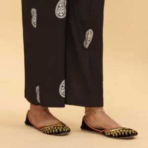 PL5022ผู้หญิงผ้าฝ้ายสีดำ cambric กางเกง - Product Image 2