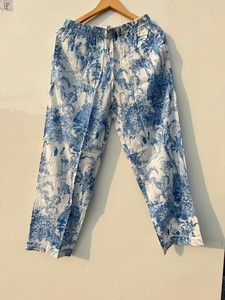 ชุดนอนอินเดีย ลายดอกไม้ ผ้าฝ้าย ชุดนอนแขนยาวสำหรับผู้หญิง - Product Image 3