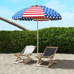 Ombrellone da Spiaggia con Bandiera Americana da 1,75 m per Viaggi all'Aperto - Product Image 2