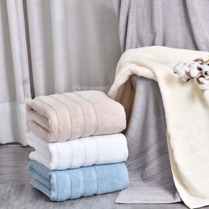 Home Use 100% Cotton <b>Towel</b> Solid Color Embroidered Logo Soft and Absorbent Woven Technics Wholesale - Product Image 1