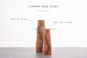 Vase en bois distinctif fait à la main pour fleurs pour usage décoratif de salon - Product Image 6