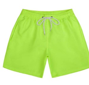 Shorts de plage pour hommes en toile tricotée, couleur unie personnalisée, taille haute, imperméables, séchage rapide, mi-cuisse, ODM - Product Image 6