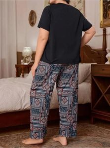 Women’s Cotton Blend Printed Night Suit Set Soft & Breathable Short Sleeve Top & Ethnic Print <b>Pyjama</b> Set Also Available in Plus - Product Image 2