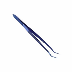 Pinzas Angulares Dentales de Algodón Recubiertas de Titanio Azul Premium, Pinzas Quirúrgicas de Acero Inoxidable para Tejidos, Instrumentos Quirúrgicos - Product Image 4