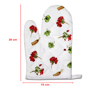 Floral Printed Design 100% Cotton Professional Oven <b>Gloves</b> OEM Large Size Oven <b>Mittens</b> at Affordable Price in India - Product Image 5