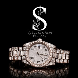 Reloj de Lujo con Diamantes Moissanite Vvs, Estilo Hip Hop, Correa de Acero, Reloj Perfecto para Hombre - Product Image 1