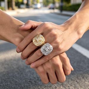 Lion Head <b>Ring</b> 925 Sterling <b>Silver</b> VVS Moissanite Diamond Iced Out Hip Hop Statement <b>Ring</b> For <b>Men</b> Luxury Jewelry - Product Image 4