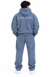 Ensemble de survêtement en molleton premium personnalisé pour homme, comprenant un sweat à capuche oversize et un pantalon de survêtement épais, deux pièces, style streetwear et sportswear - Product Image 2