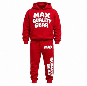 Ensemble survêtement molletonné épais avec logo personnalisé, streetwear, vêtements de fitness, fabricant OEM - Product Image 1