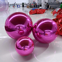 Ventes chaudes, ballons réfléchissants gonflables en PVC colorés, ballons miroir de Noël gonflables, sphères miroir gonflables
