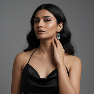 Pendientes de Topacio Azul en Plata de Ley 925, Joyería con Piedras Preciosas para Mujeres y Niñas, para Usar en Bodas, Fiestas y Otras Ocasiones - Product Image 3