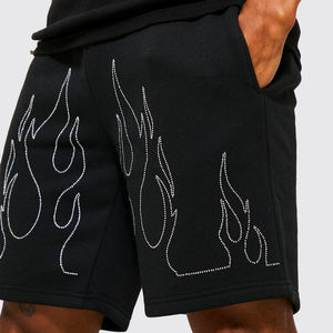 Shorts décontractés en toile pour hommes, style oversize, pantalon de plage tendance, shorts de jogging personnalisés en nylon/coton - Product Image 3