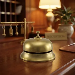 Campana de Latón para Recepción de Hotel, Mostrador de Restaurante, Servicio al Cliente, Campana Decorativa Vintage de Mesa - Product Image 5