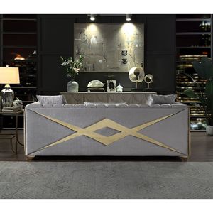 Velencia 2 pezzi Set da salotto in argento moderno - Product Image 3