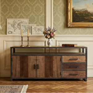 Guindo Eco-Friendly Durable Solid Wood Dresser with Rattan Drawer Front Scandinavian Style Cabinet for Resort and Villa Interior - Product Image 1