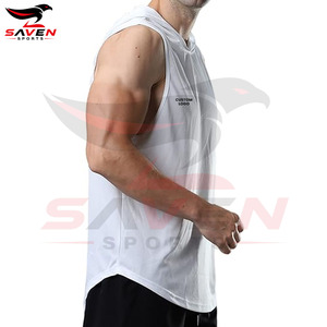 Comfortable OEM ODM Service Best Supplier Custom Logo <b>Running</b> Solid Blank Best Material In White Color Sleeveless <b>Hoodies</b> - Product Image 2