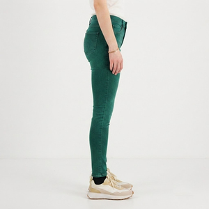 Pantalones Vaqueros de Cintura Alta para Mujer, 100% Algodón, Corte Regular Ajustado, Estilo Urbano de Verano, Pantalones Largos Elásticos Tipo Lápiz - Product Image 2