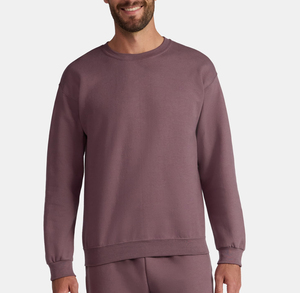 Sudadera para Hombre con Textura Melange, Sudadera de Pana, Elegante, Deportiva, Cuello Redondo, Prenda Deportiva de Alto Rendimiento, 100% Algodón - Product Image 2