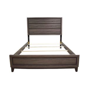 <b>Queen</b> <b>Size</b> Contemporary Gray Wood <b>Bed</b> Modern Design with Comfort and Style - Product Image 3