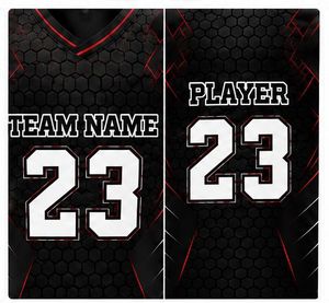 Conjunto de Camiseta de Baloncesto Sublimada Personalizada de Poliéster/Algodón, Nombre del Equipo 23, Cuello en V, Sin Mangas, Secado Rápido, Absorbe la Humedad, Unisex, Adulto - Product Image 3
