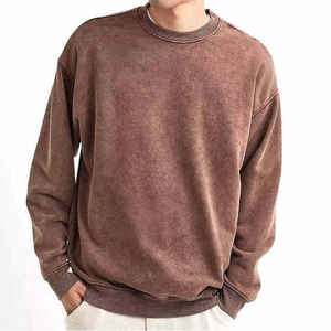 Sudadera con Capucha de Diseño Moderno y Elegante para Hombre, Sudadera con Cuello Redondo Lavada al Ácido, Diferentes Estilos, Directo de Fábrica - Product Image 1