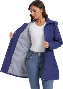 Nouvelles vestes coupe-vent zippées pour femme, vestes en nylon à fermeture éclair, coupe ample, 100 % polyester, coupe-vent 2026 pour femme - Product Image 4