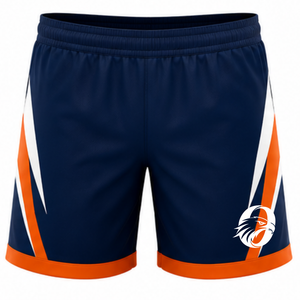 Navy Blue <b>Orange</b> Volleyball <b>Shorts</b> Professional Team Sports Uniform Bottoms Performance Training Apparel Comfortable Match Wear - Product Image 1