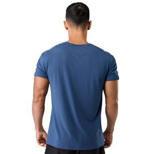Camiseta Deportiva de Manga Corta para Hombre, Corte Ajustado, para Gimnasio, Entrenamiento, Algodón Suave y Elástico, Suministro al por Mayor OEM - Product Image 3